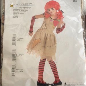 Voodoo scarecrow doll Halloween costume child sm